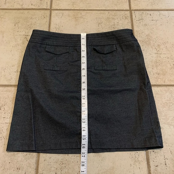 💜 Old Navy Collection Stretch Charcoal Gray A-Line Skirt 4 - Picture 5 of 6
